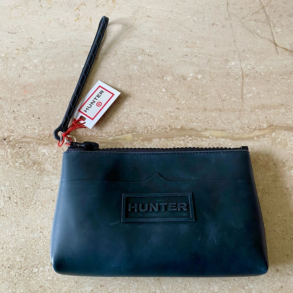 Hunter Black Zip Pouch Wristlet new purse